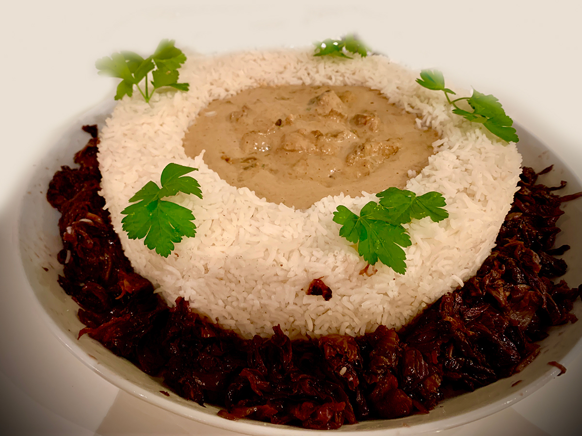 risotto ai funghi porcini scomposto