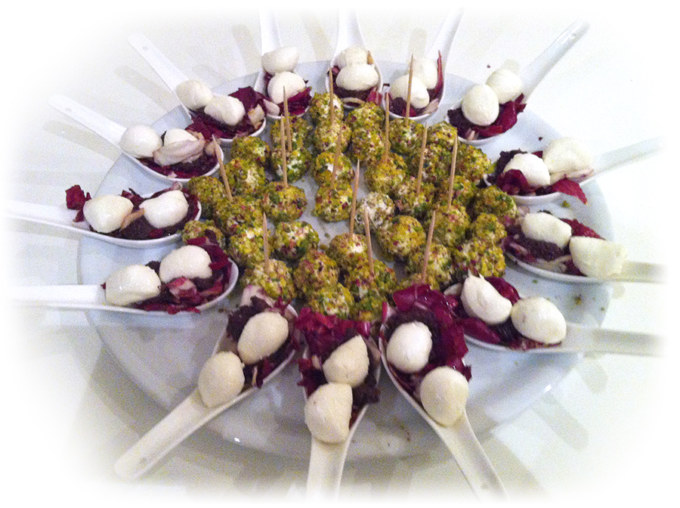 Caprino e granella di pistacchio